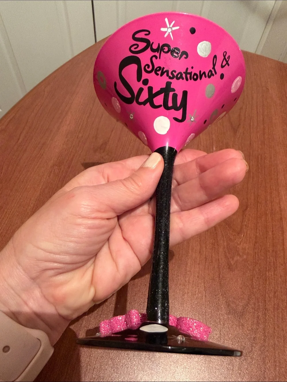 60th Birthday Martini Glass